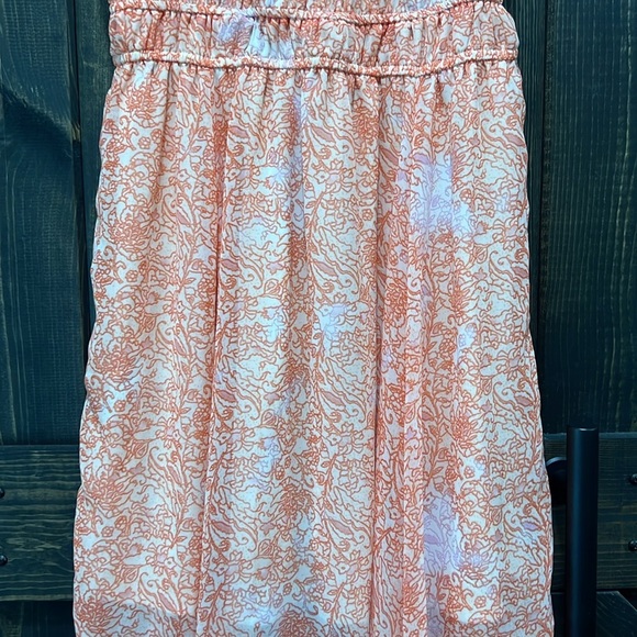 Dizzy Lizzy Maxi Dress XL Babydoll Floral Boho Milkmaid Smocked Ruffles Tie - Picture 8 of 11